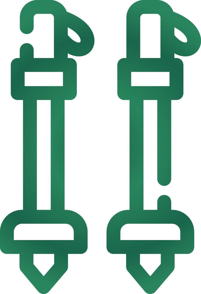 Ski Poles Creative Icon Design vector