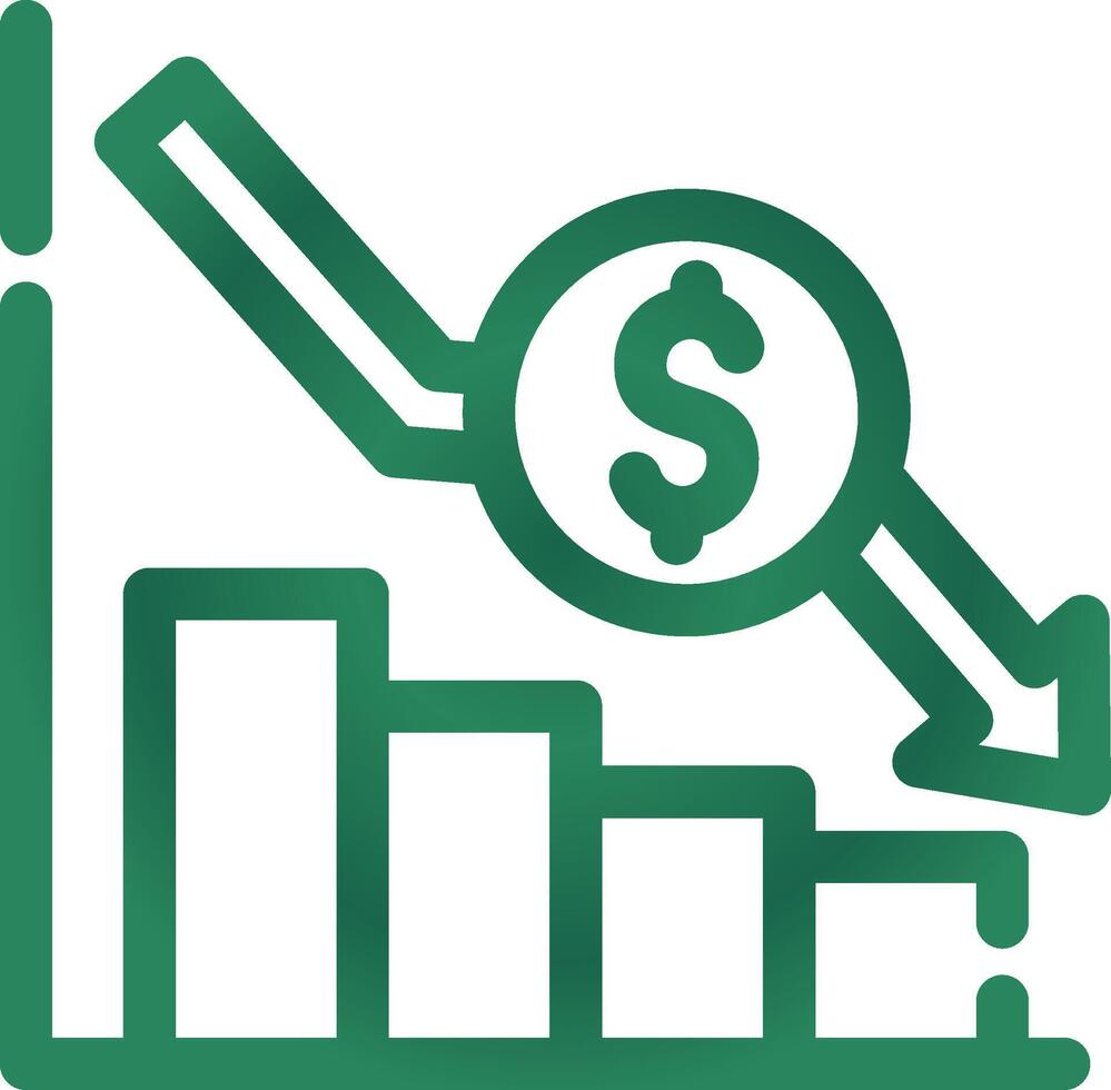 Bar Graph Creative Icon Design vector