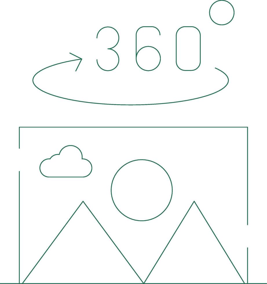 360 Degree Photo Creative Icon Design vector