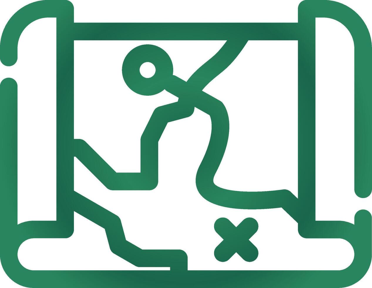 Treasure Map Creative Icon Design vector