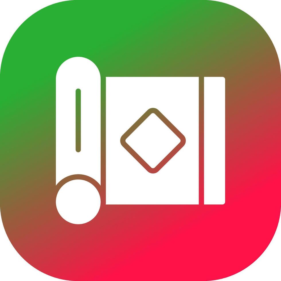 Yoga Mat Creative Icon Design vector