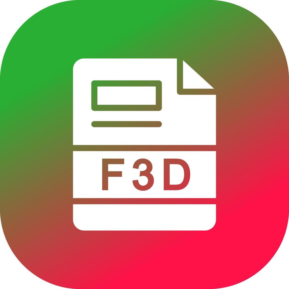 F3D Creative Icon Design vector