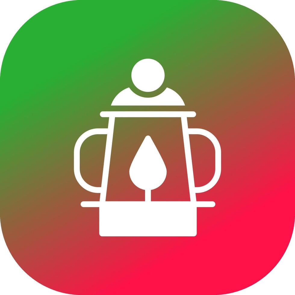 Oil Lamp Creative Icon Design vector
