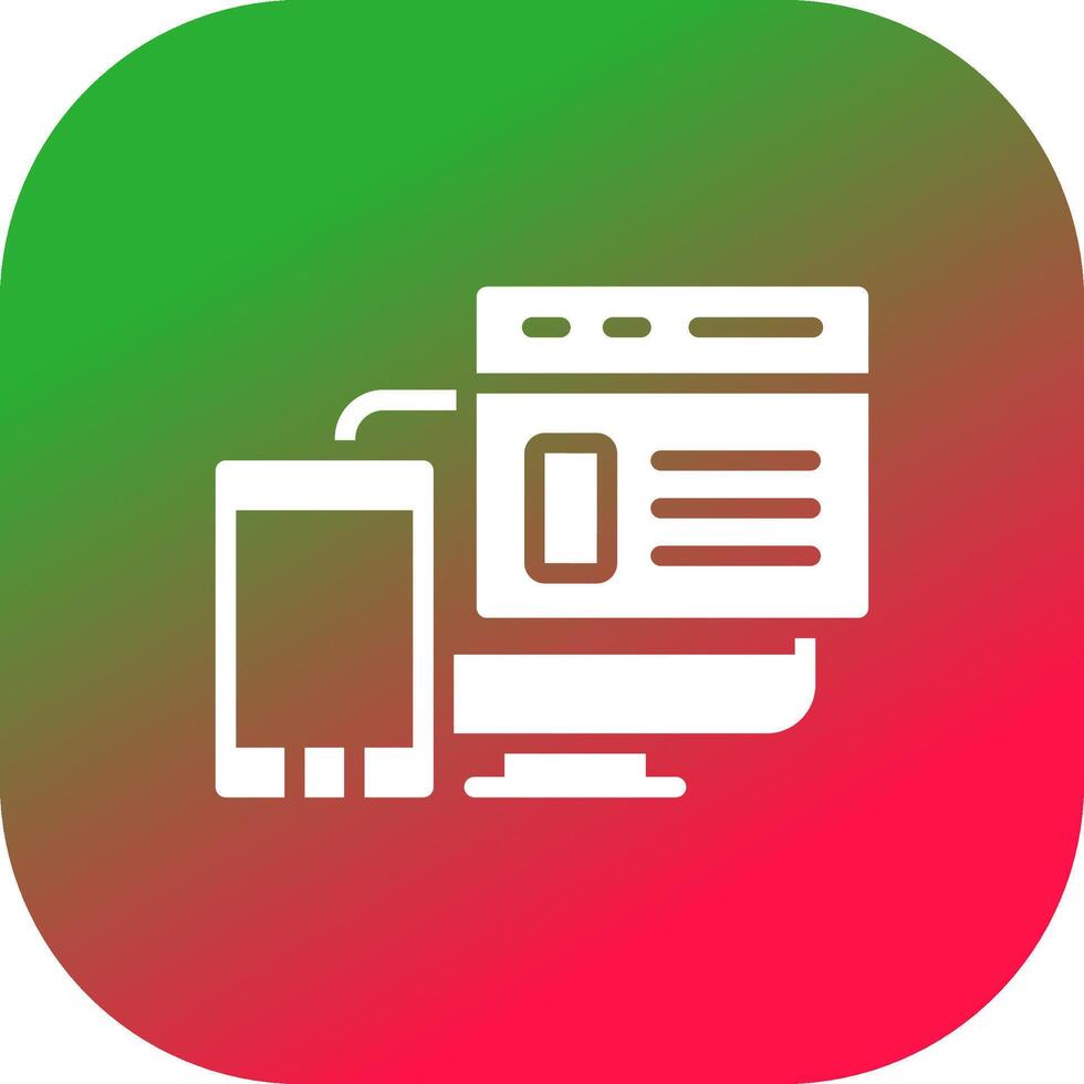 Responsive Website Creative Icon Design vector