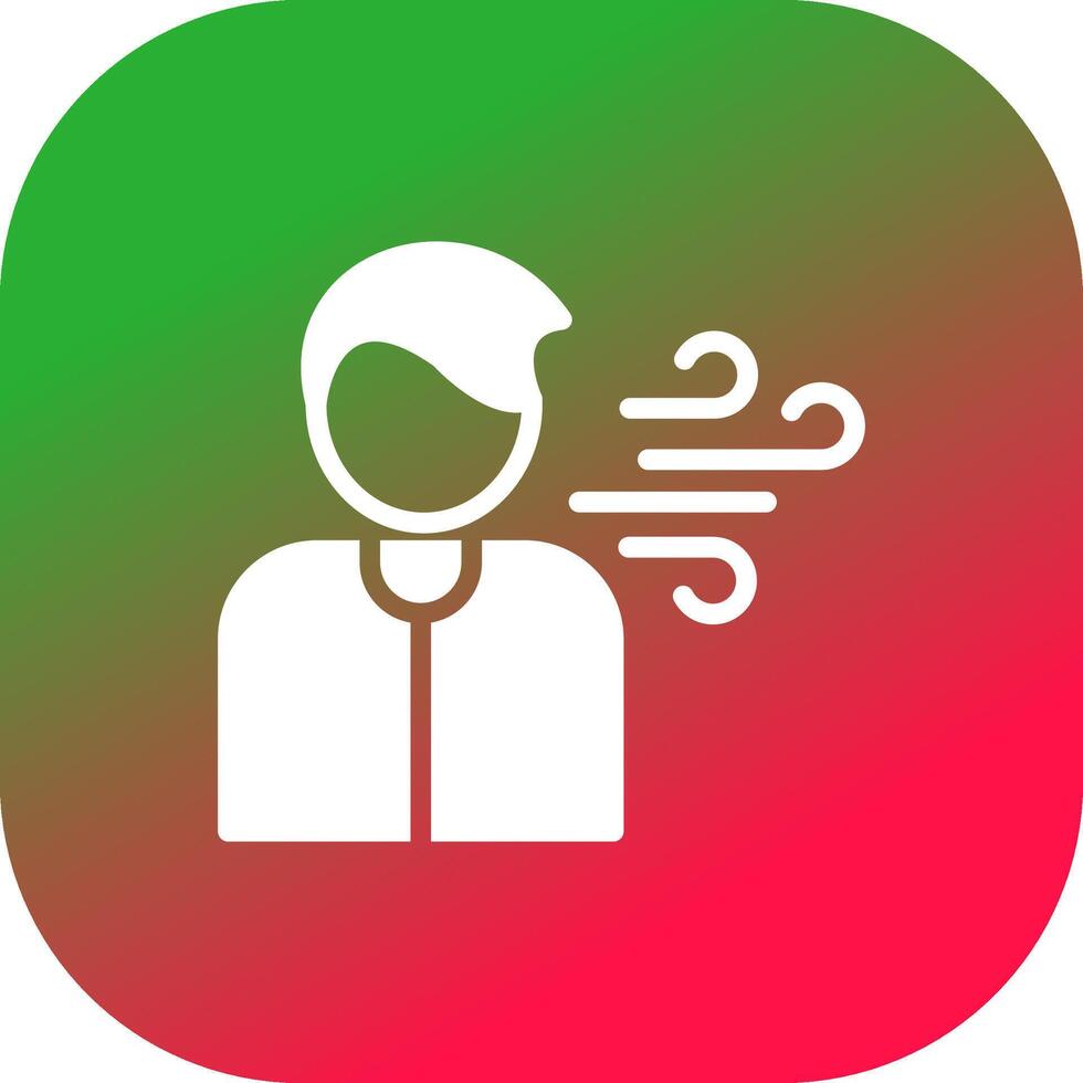 Shortness of Breath Creative Icon Design vector
