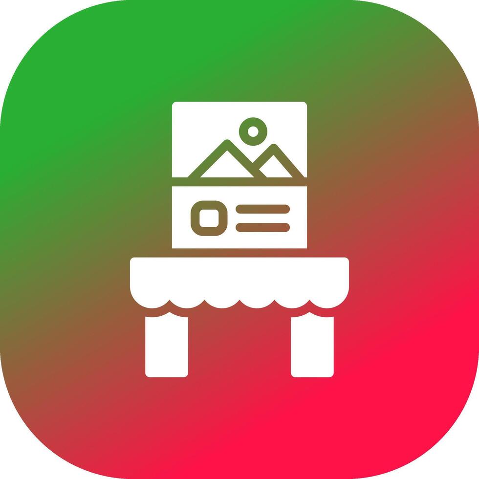 Tabletop Display Creative Icon Design vector