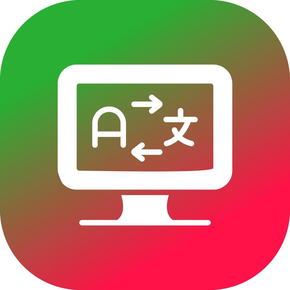 Online Language Teacher Creative Icon Design vector