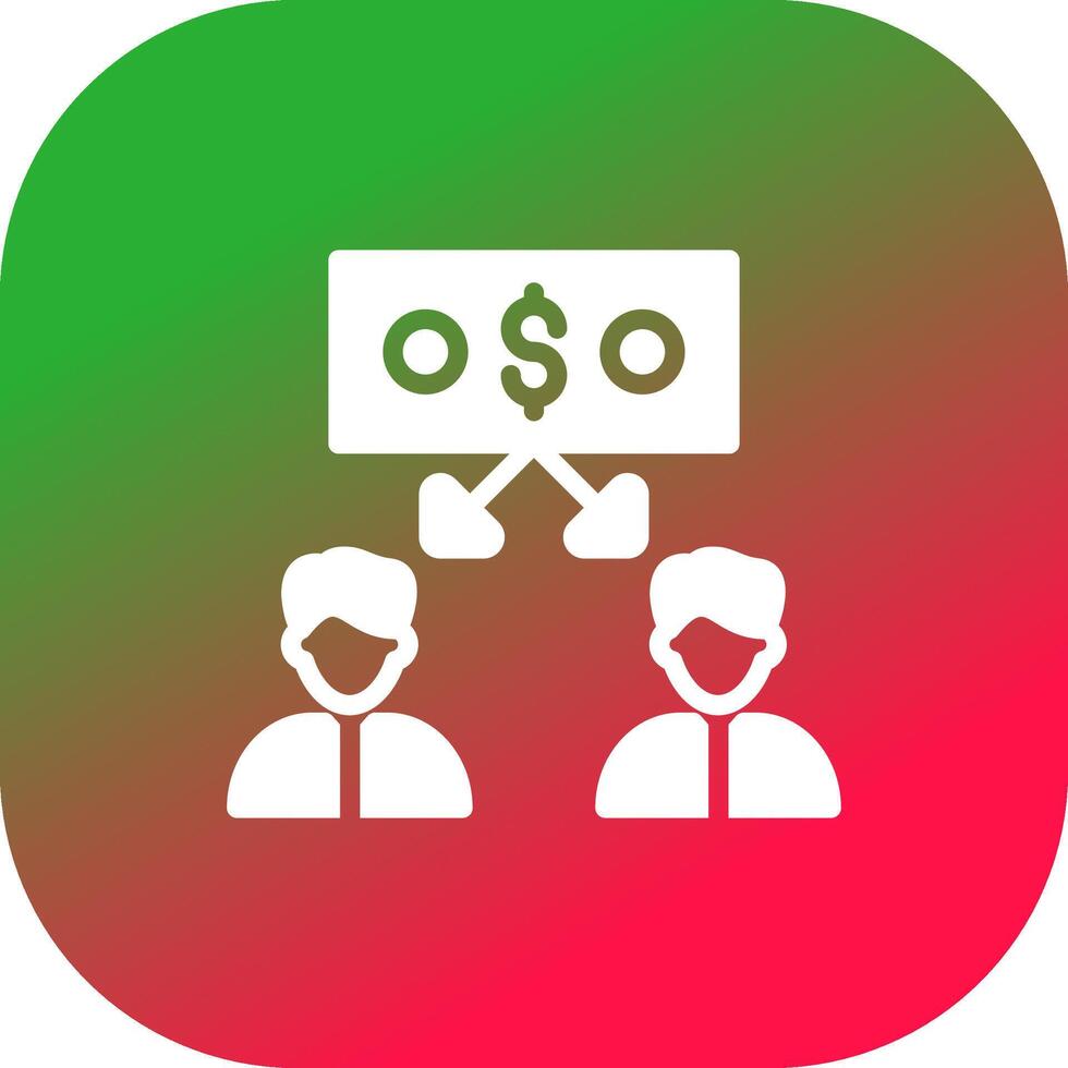 Peer to Peer Lending Creative Icon Design vector