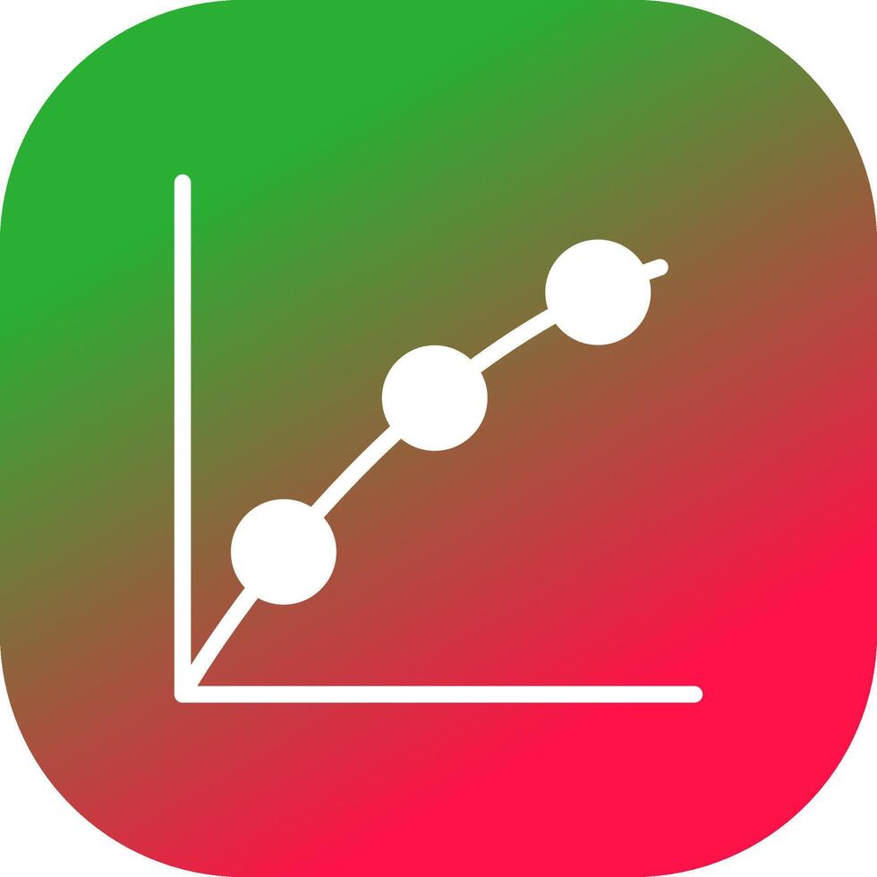 Marked Scatter With Straight Lines Creative Icon Design vector