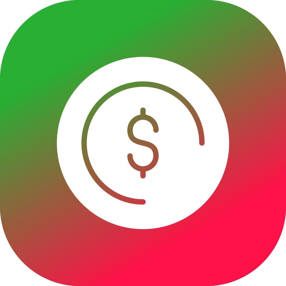 Dollar Coin Creative Icon Design vector