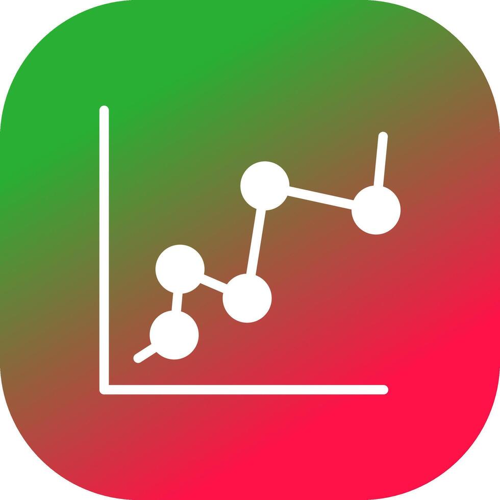 Marked Scatter With Smooth Lines Creative Icon Design vector