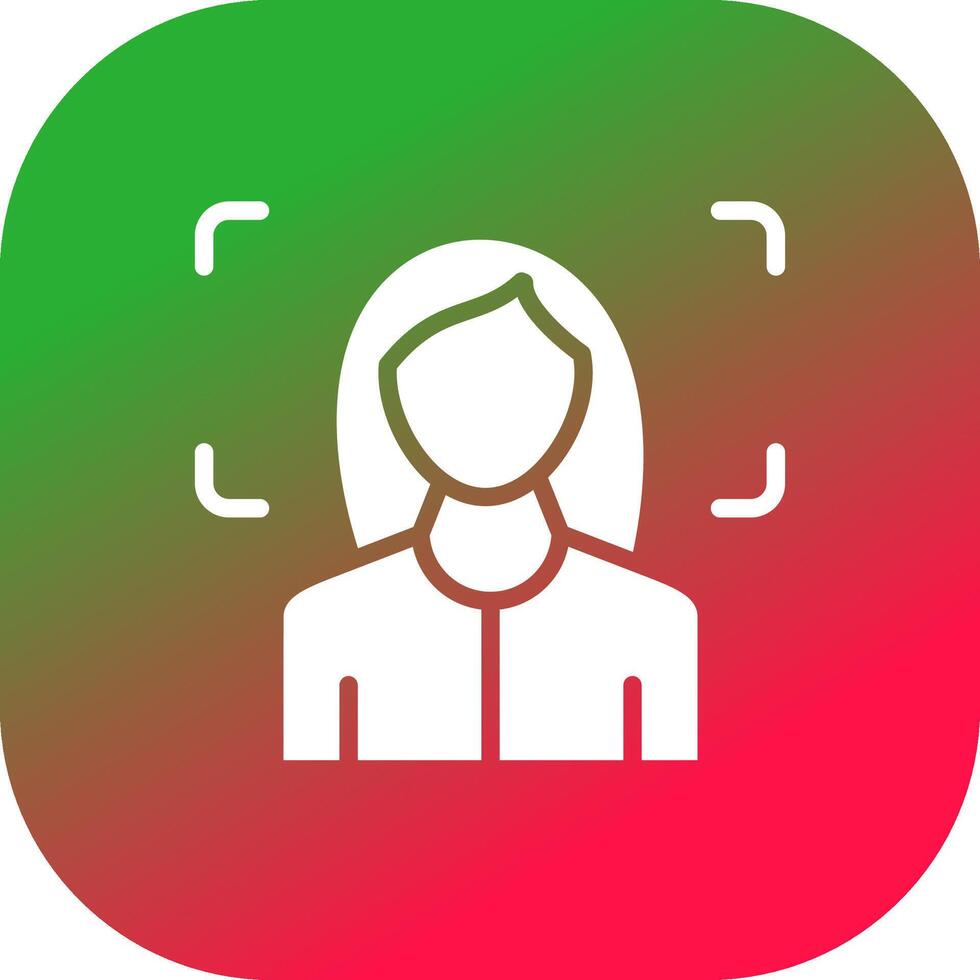 Facial Recognition Creative Icon Design vector