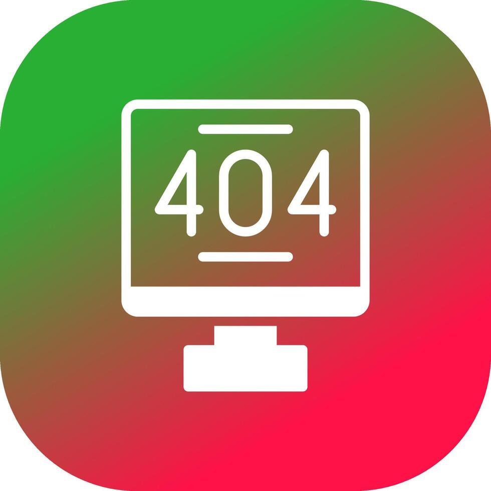 Error 404 Creative Icon Design vector