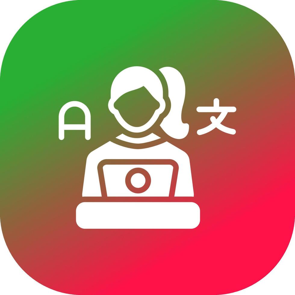 Freelance Translator Creative Icon Design vector