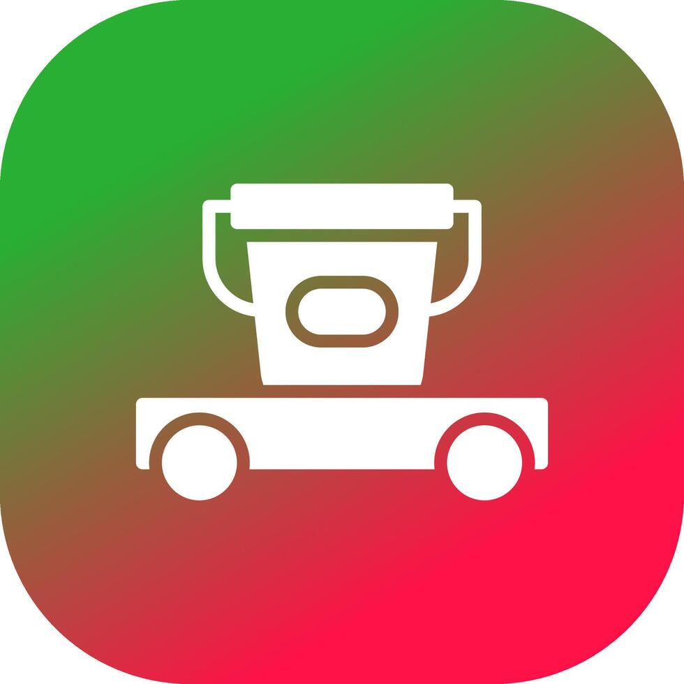 Cleaning Cart Creative Icon Design vector