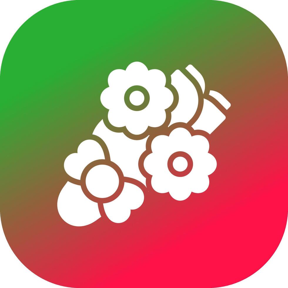 Flower Bouquet Creative Icon Design vector