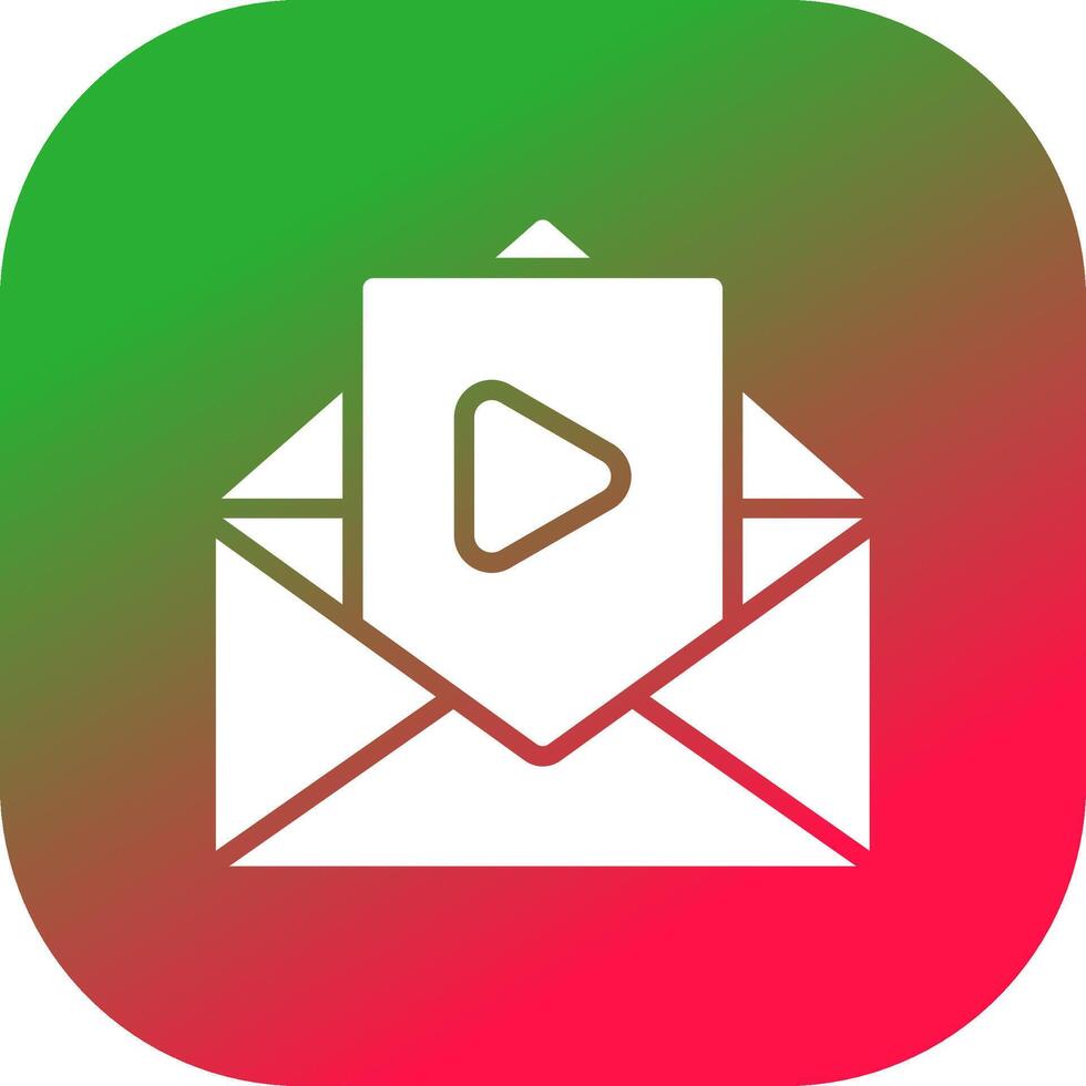 Video Email Creative Icon Design vector