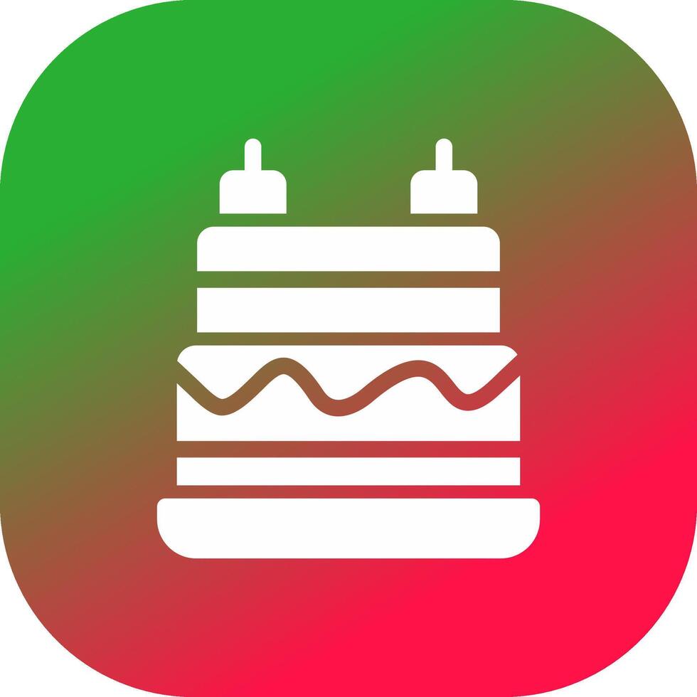 diseño de icono creativo de pastel de cumpleaños vector