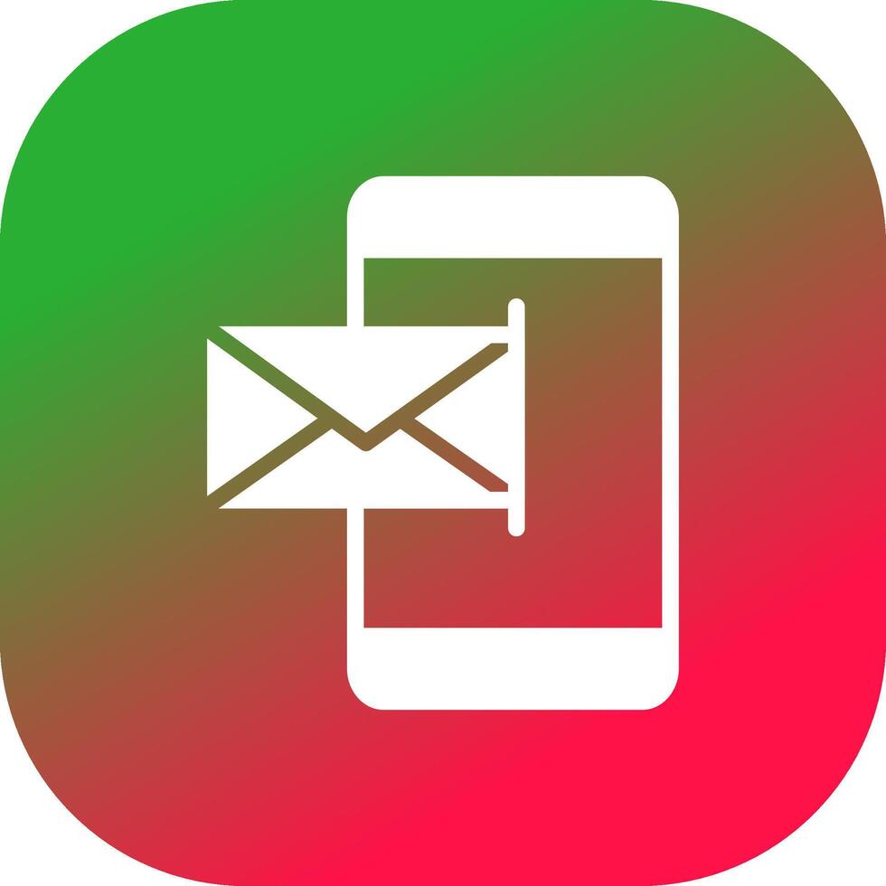 Mobile Email Creative Icon Design vector