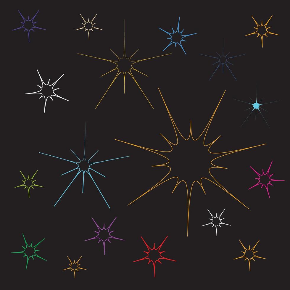 Vector Stars Sparkled Background
