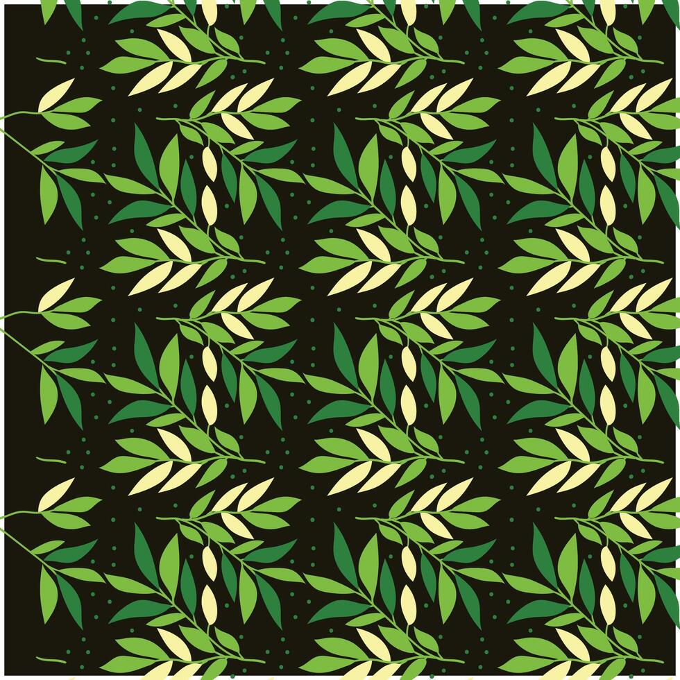 Green and Yellow Leaf pattern Background vector