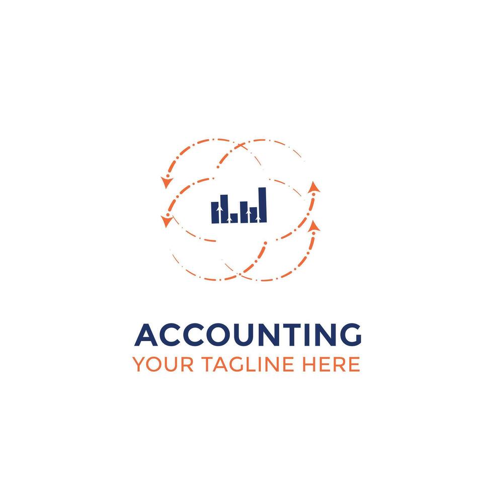 Creative Accounting Logo Design showing cash flow vector