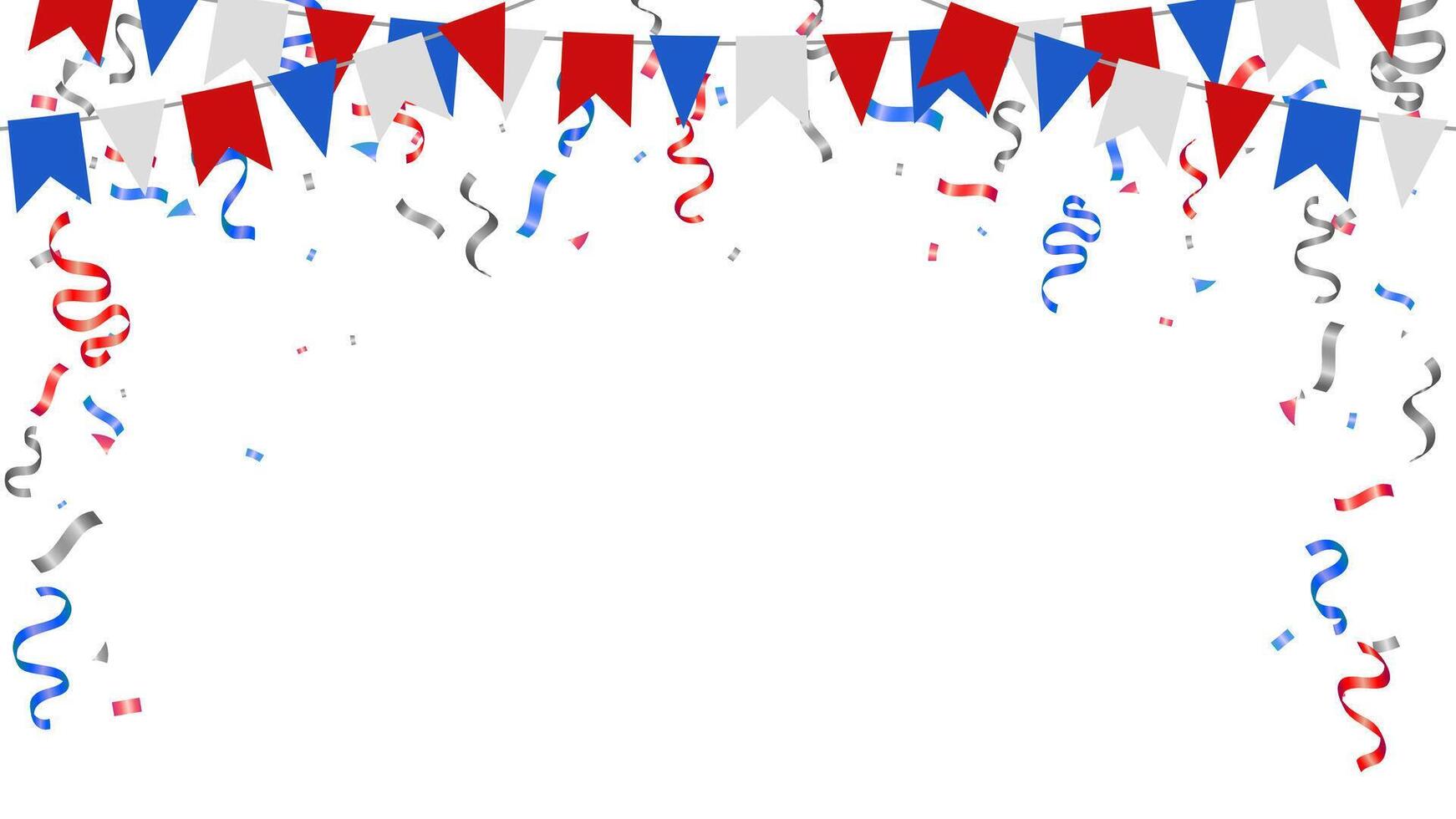 Frame paper flags hanging on a string for holiday, party celebration Thai, American, Russia, Netherlands, France, Luxembourg vector