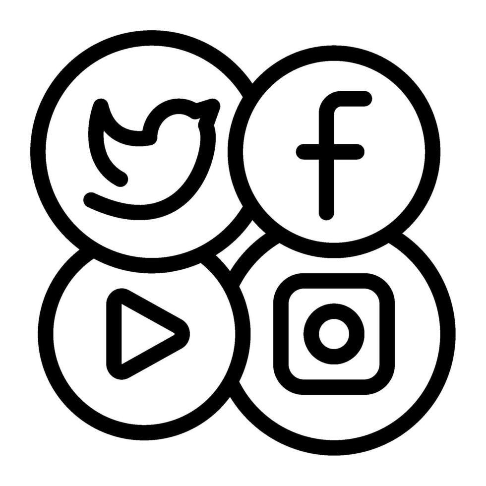 social márketing y seo icono vector
