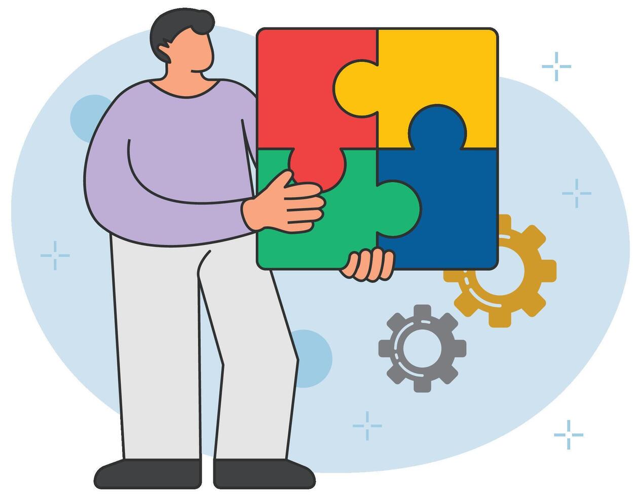 Professional business planning strategy and seo vector illustration