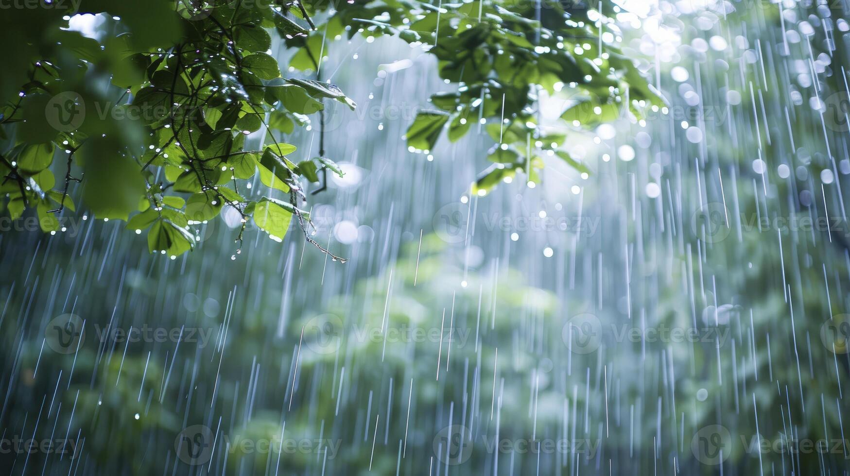 ai generado hermosa lluvia día ver foto