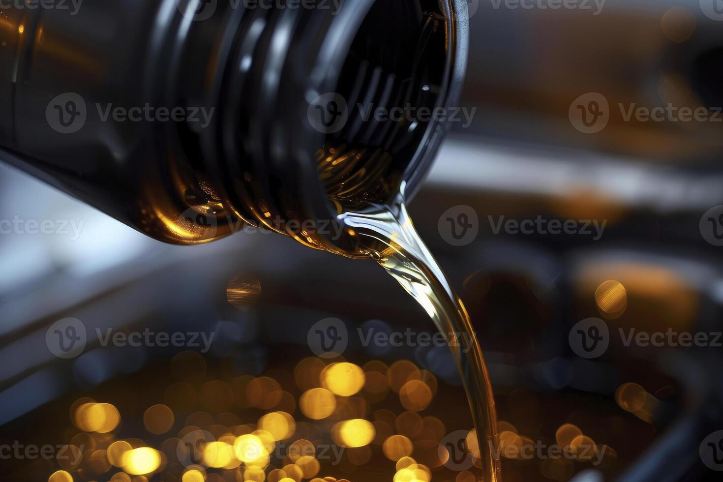 AI generated Oil lubricating motor car photo