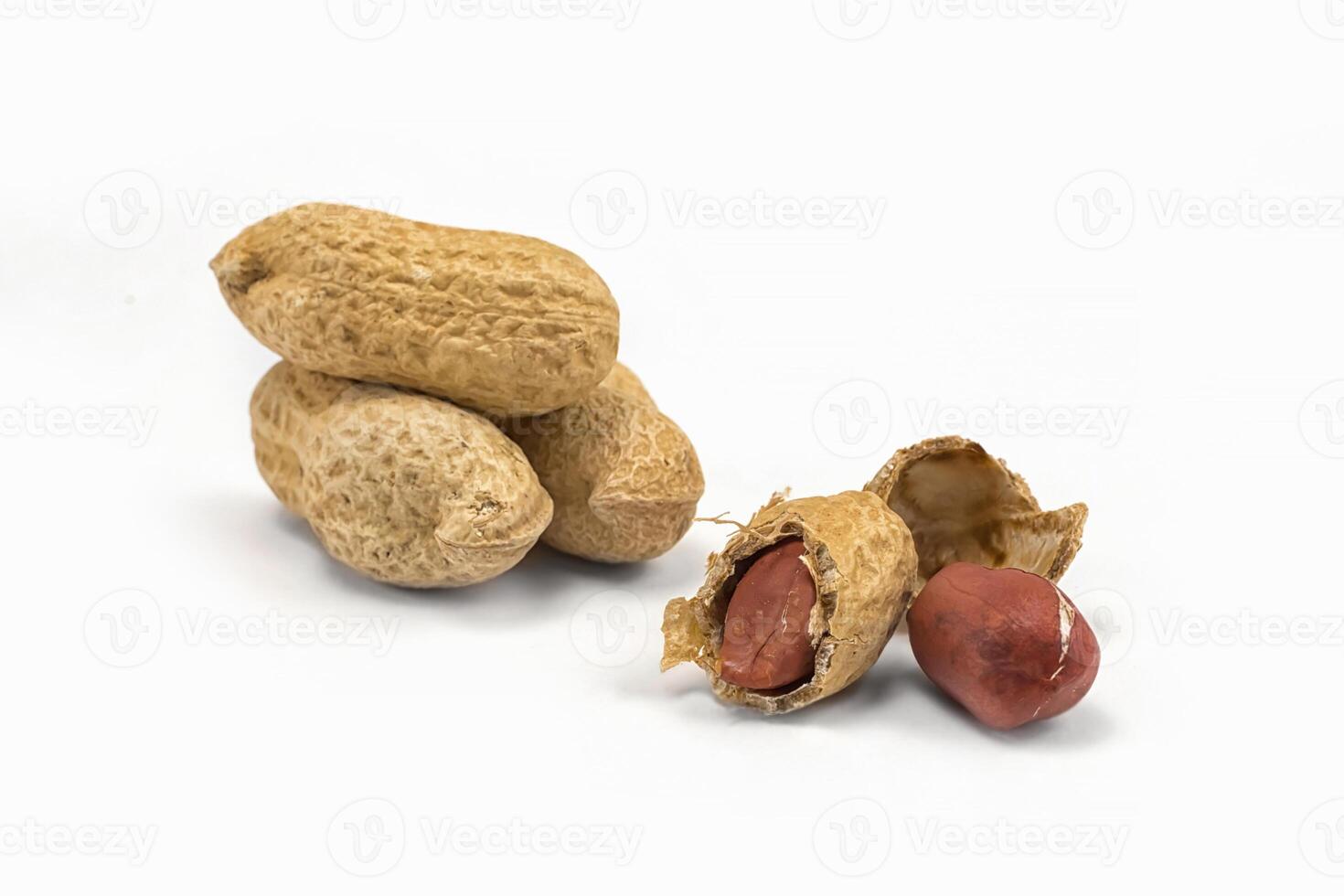 peanuts on a white background photo