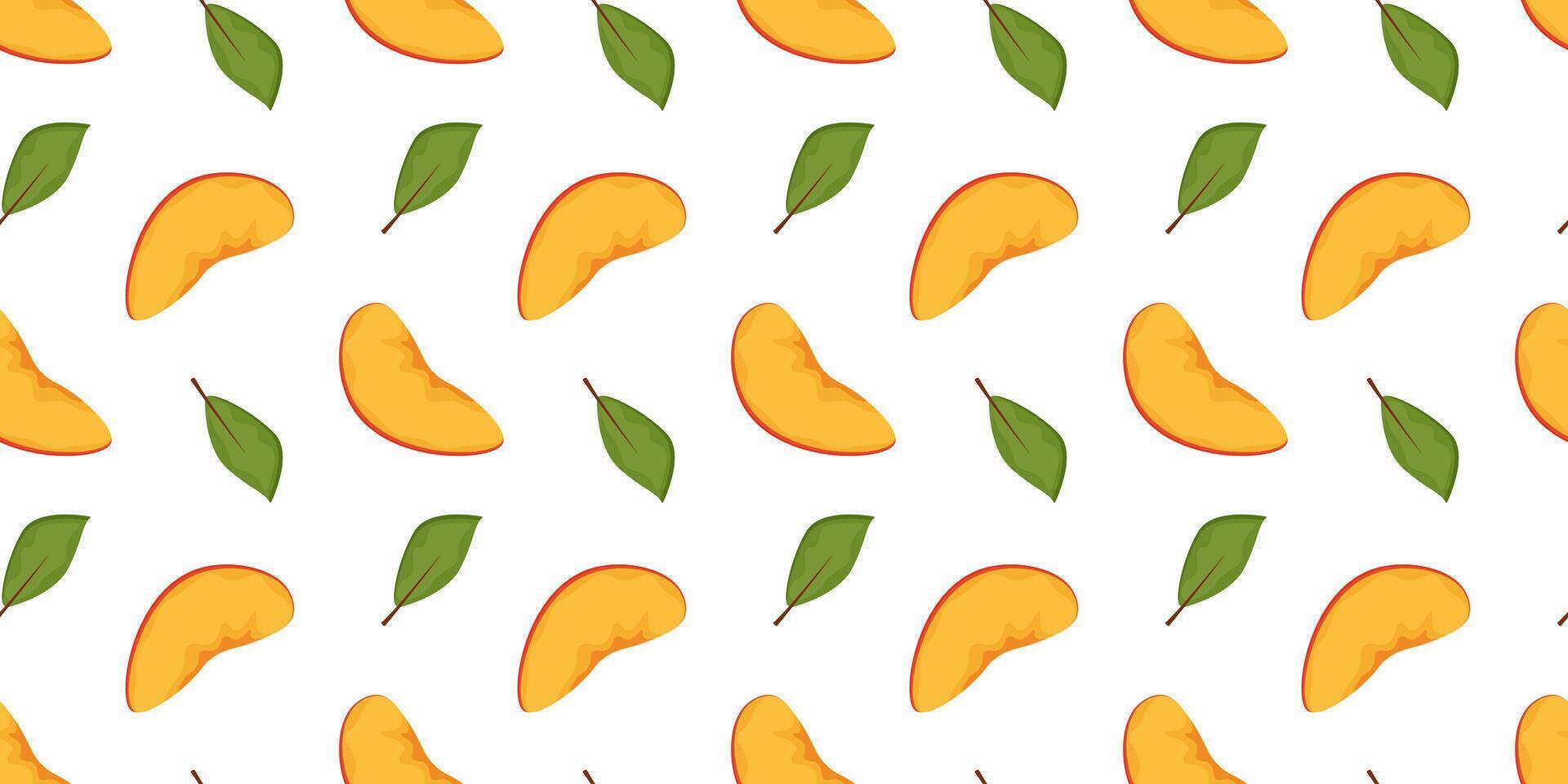 Seamless pattern with cartoon slice Peaches isolated on white. Bright tasty Summer fruits. Berry Illustration print greeting cards, cover vector