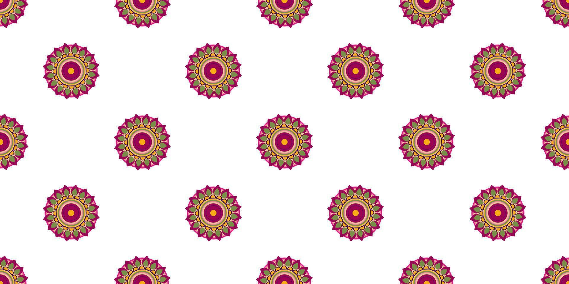 Mandala Seamless pattern. Vintage decorative elements. Hand drawn background vector
