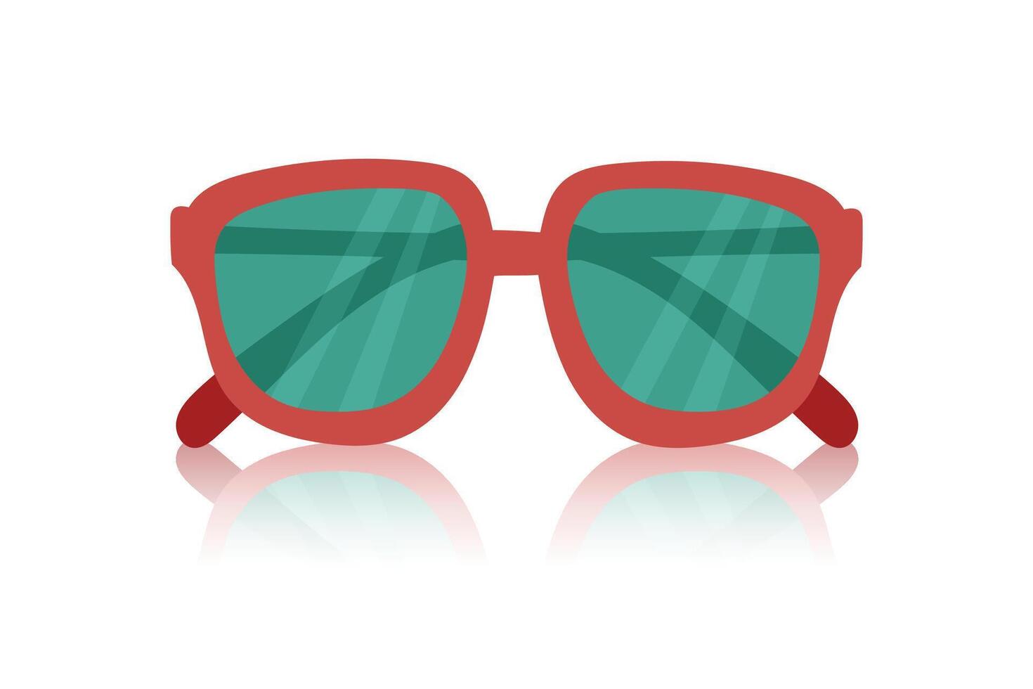 Sunglasses isolated on  white. Nostalgia concept. Vector illustration in flat style.
