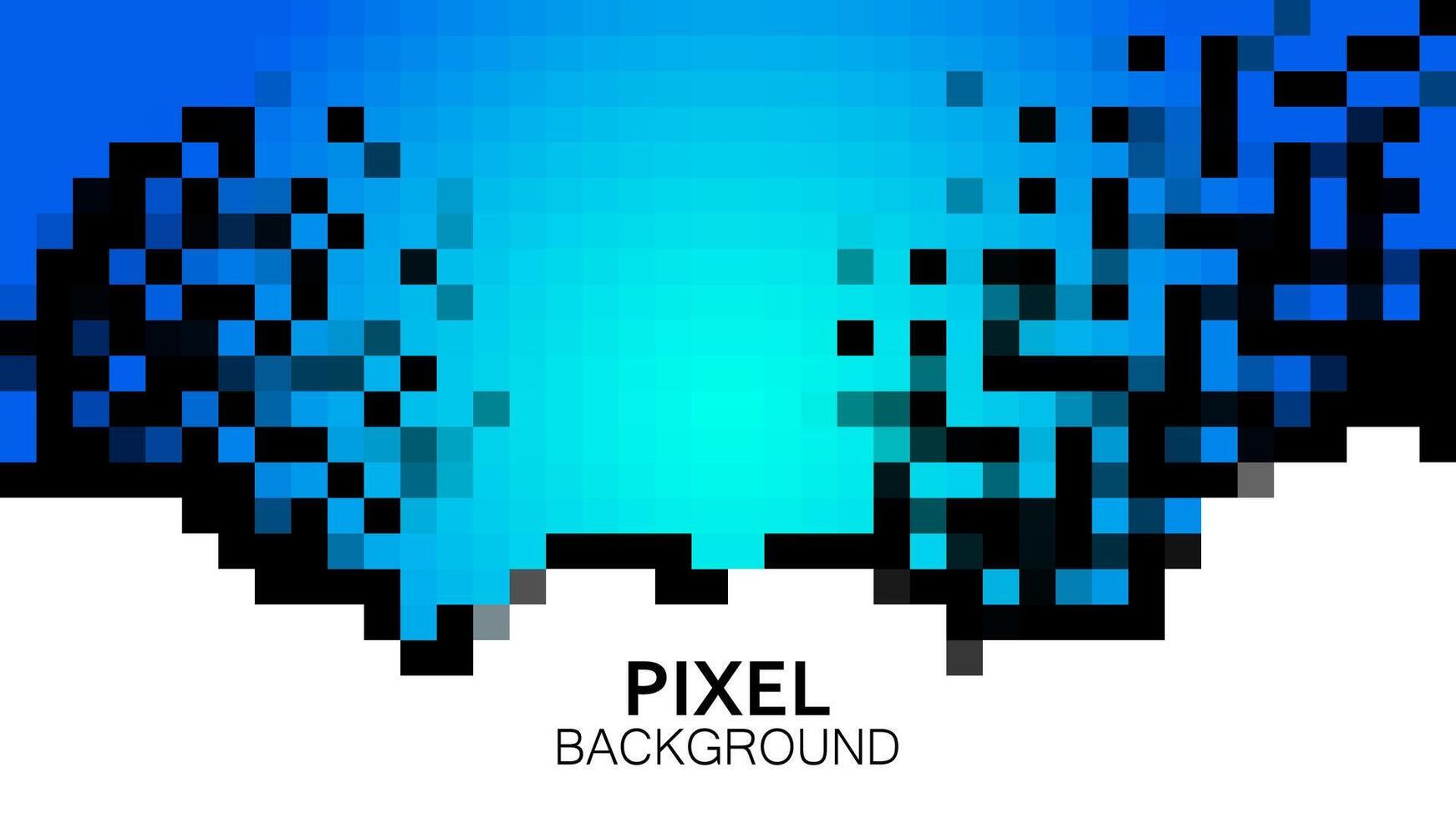 Blank cloud background blue light pixel style design. vector illustration. Media promotion backdrop.