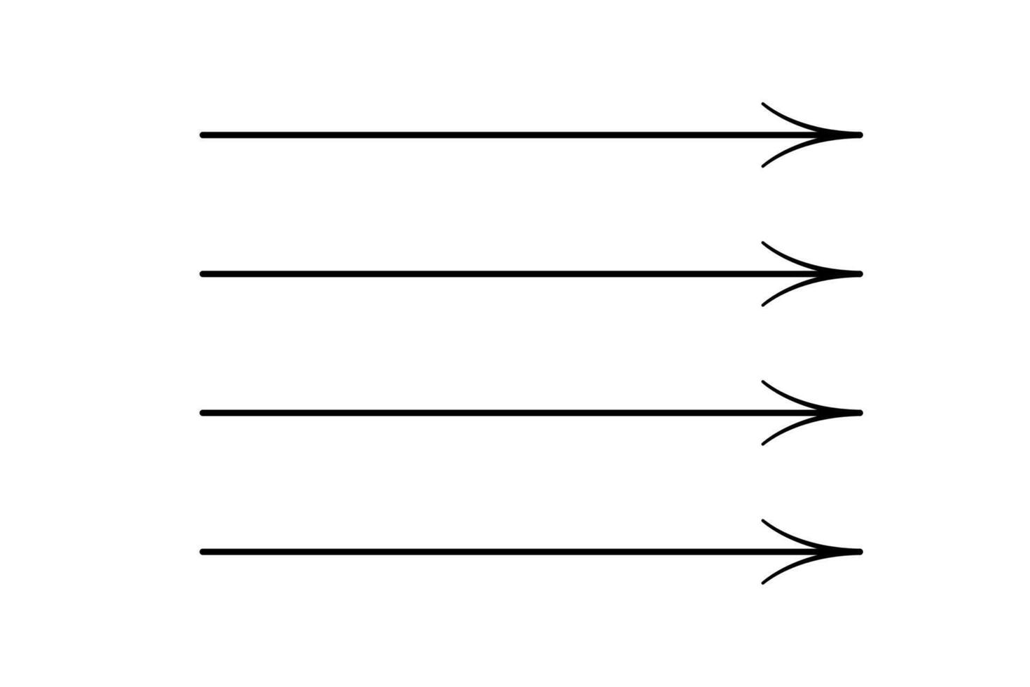 flecha líneas icono. vector firmar aislado en blanco