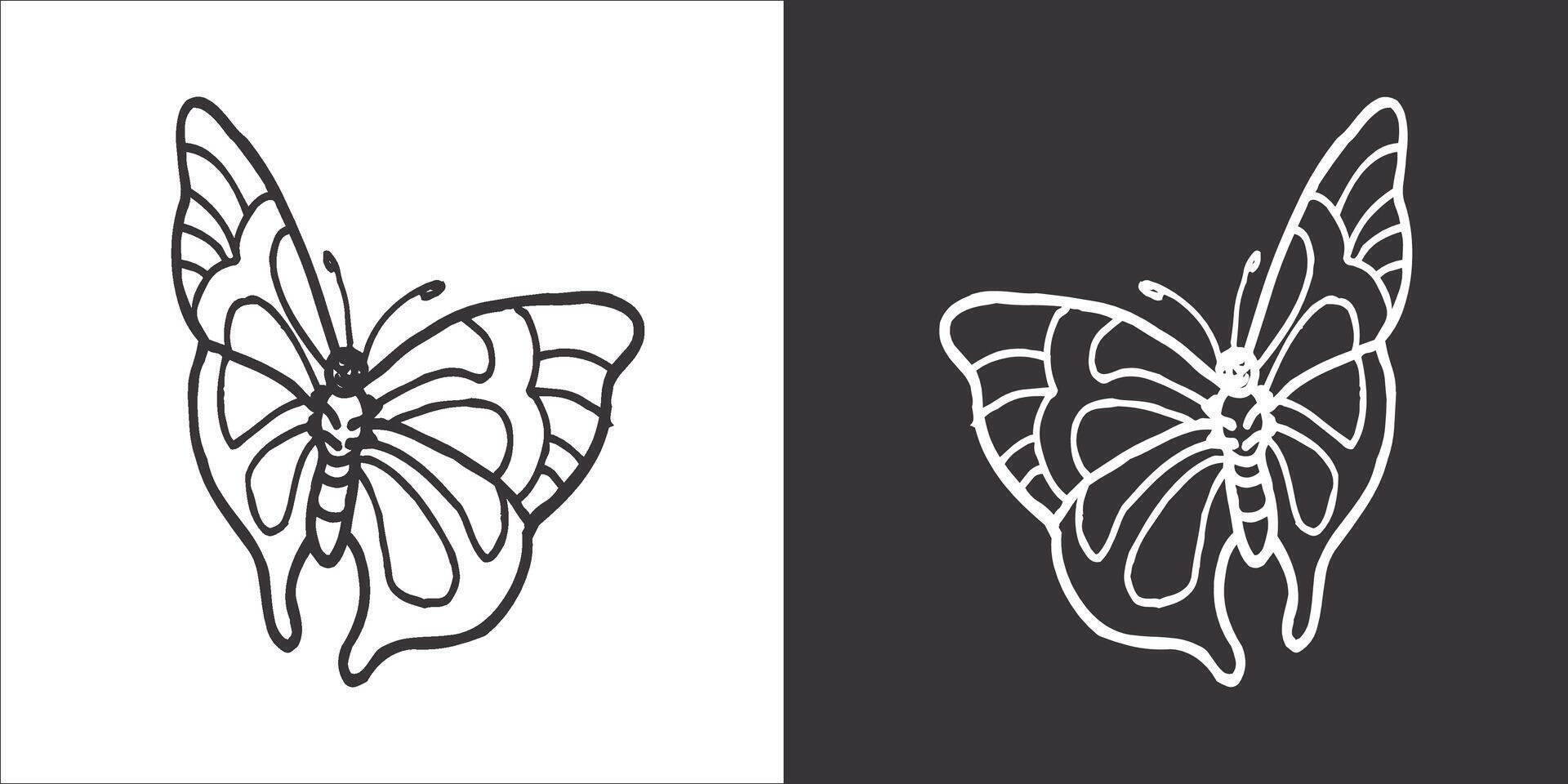 ilustración vector gráficos de mariposa icono