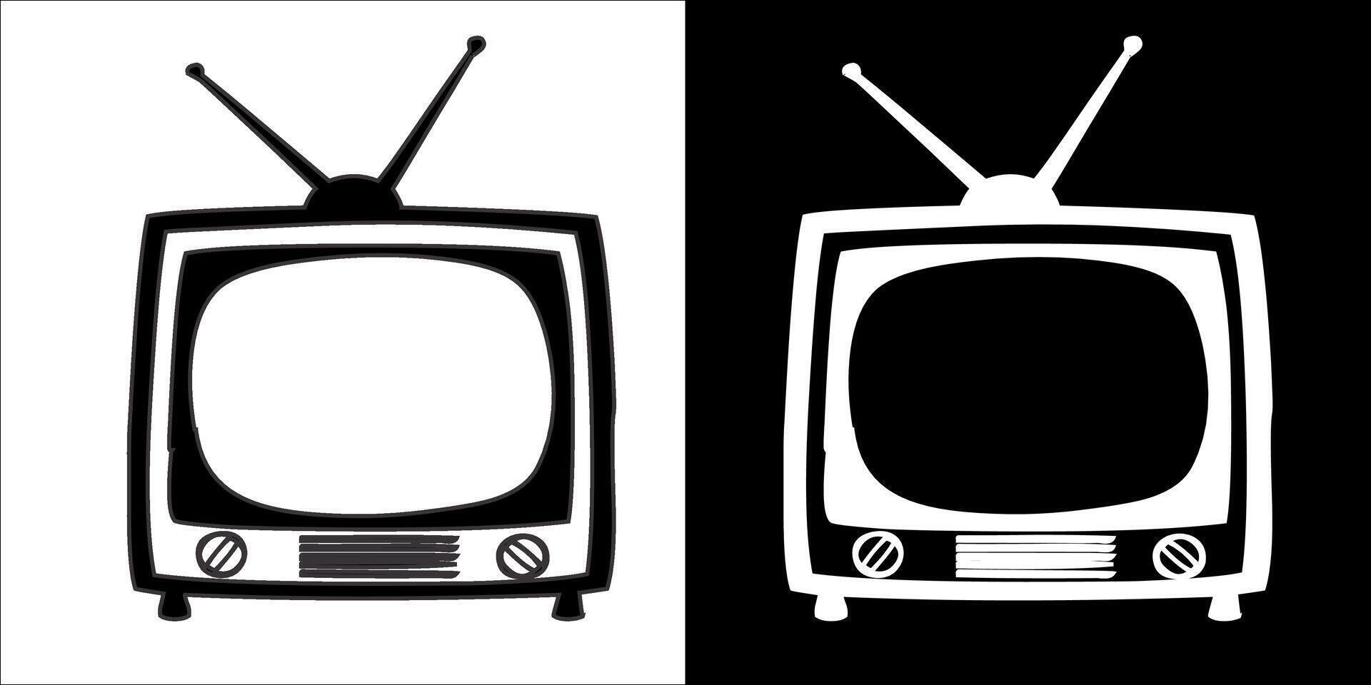 Illustration vector graphics of television icon