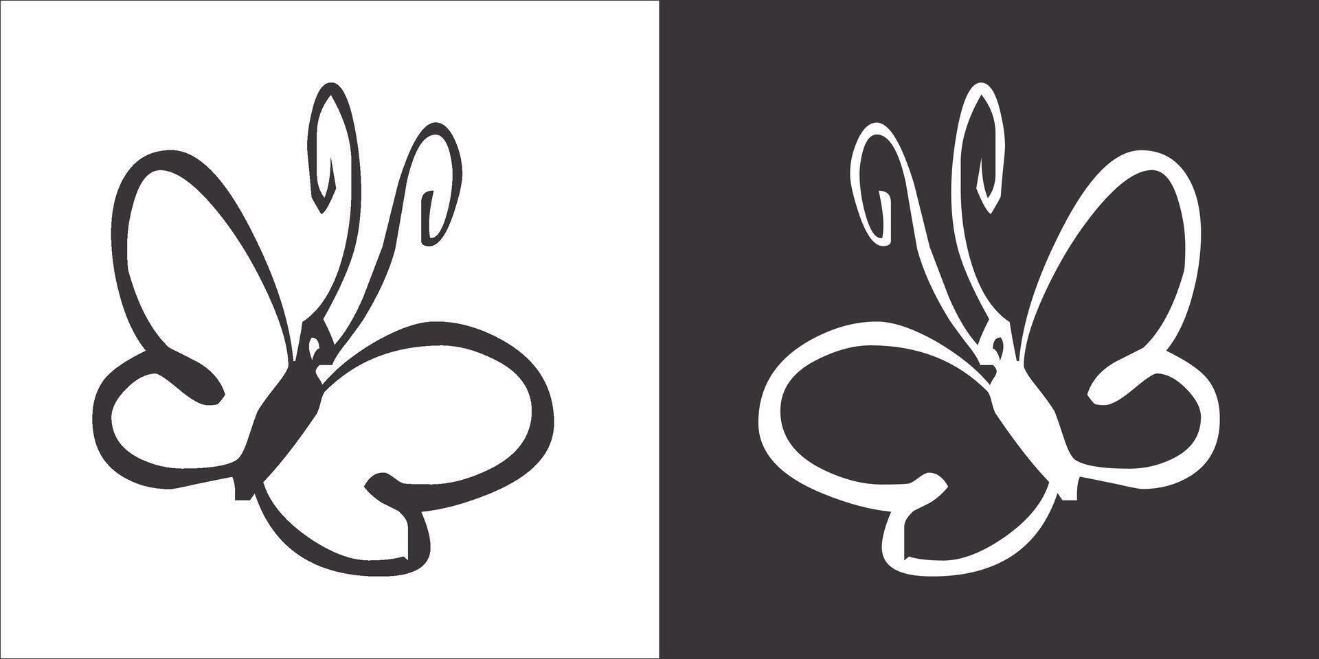 Illustration vector graphics of butterfly icon