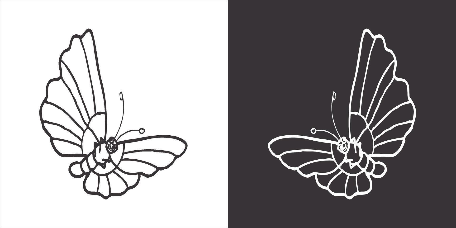 Illustration vector graphics of butterfly icon