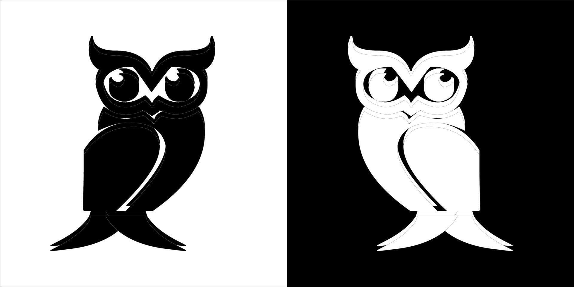 Illustration vector graphics of owl icon