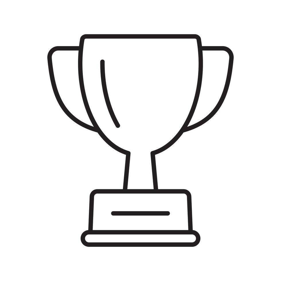 Trophy line icon. Trophy cup, winner cup, victory cup vector icon. Reward symbol sign for web and mobile.