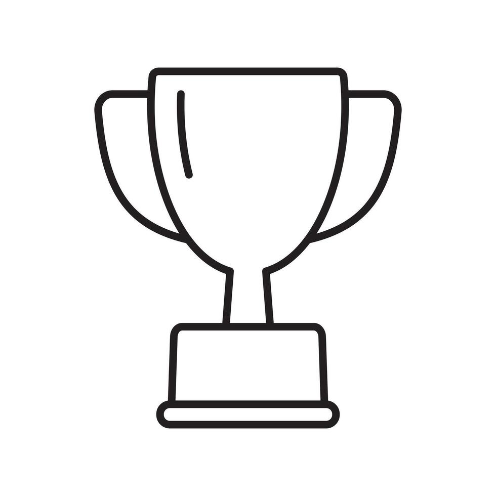 Trophy line icon. Trophy cup, winner cup, victory cup vector icon. Reward symbol sign for web and mobile.