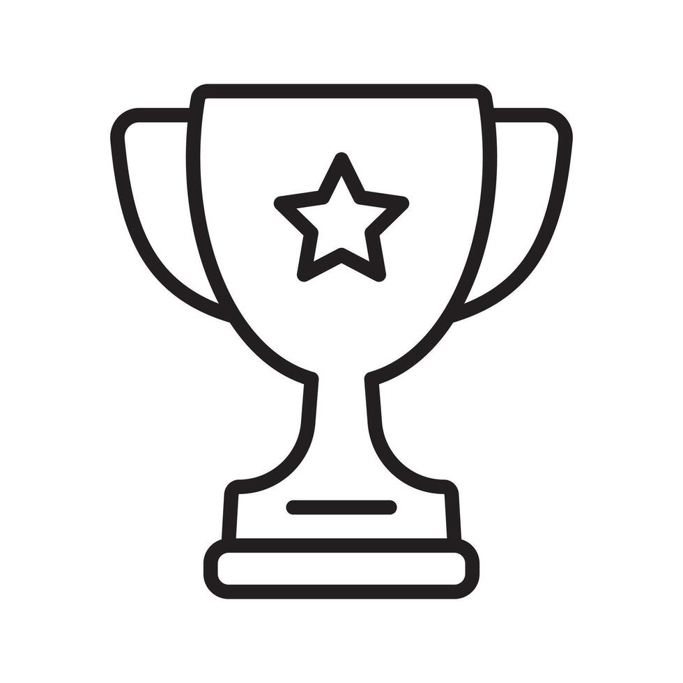 Trophy line icon. Trophy cup, winner cup, victory cup vector icon. Reward symbol sign for web and mobile.