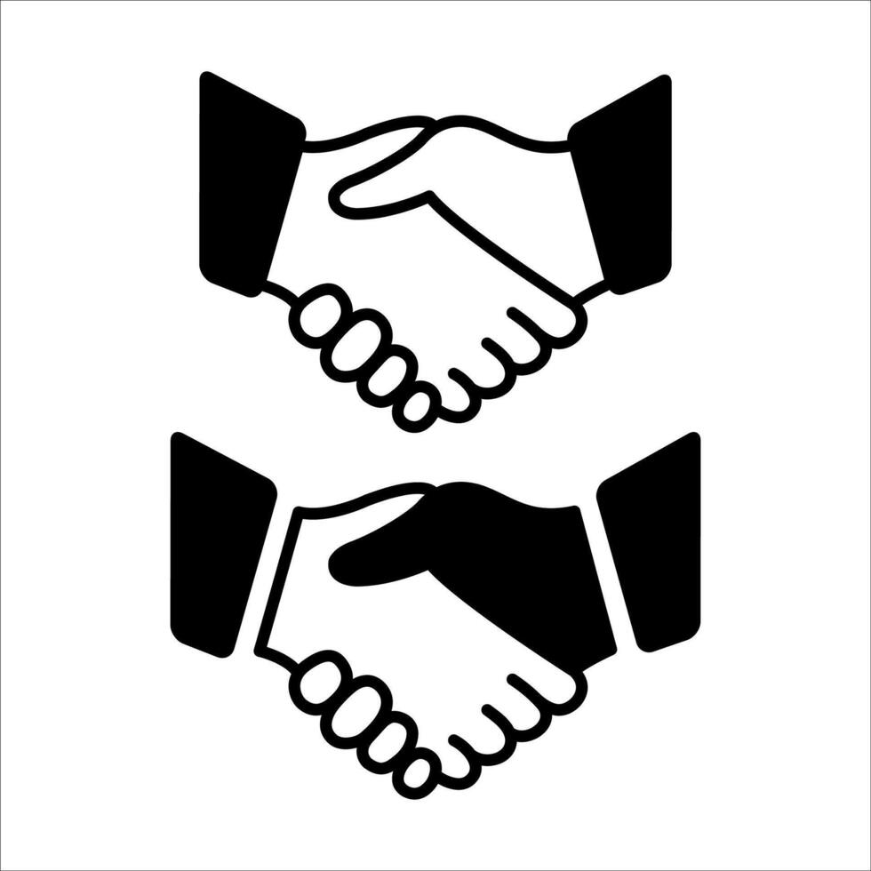 handshake icon vector design illustration  agreement symbol