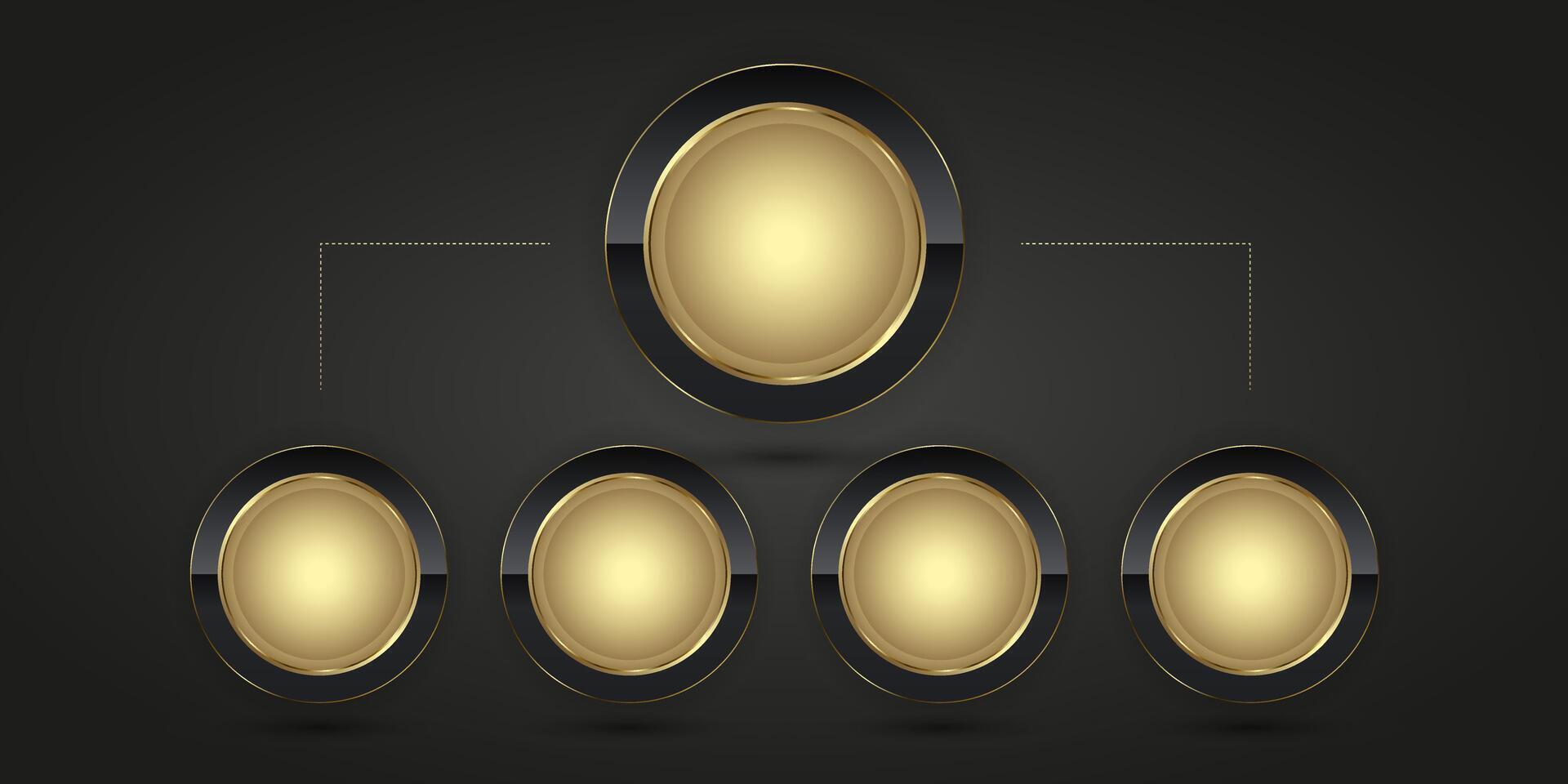 Chart of circles and Luxury circles object vector infographic design. collection of premium Vector illustration
