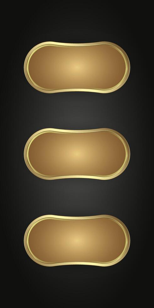 Groups of premium infographic icon on dark gradient background for gold Infographic design. Collection of Luxury Gold web buttons. and vector, illustration vector