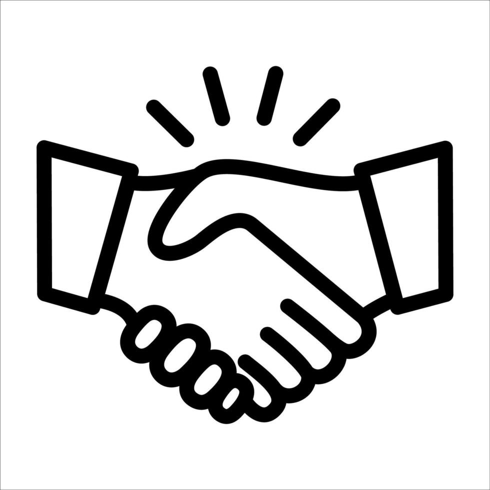 handshake icon vector design illustration  agreement symbol