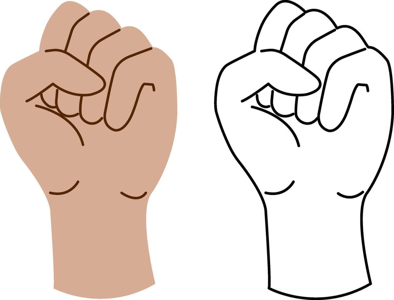 A fist hand gesture. vector